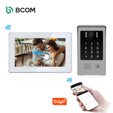 IP/SIP Tuyasmart video doorphone CAT5/6 cable powered by POE switch easy to install keypad and RFID to access